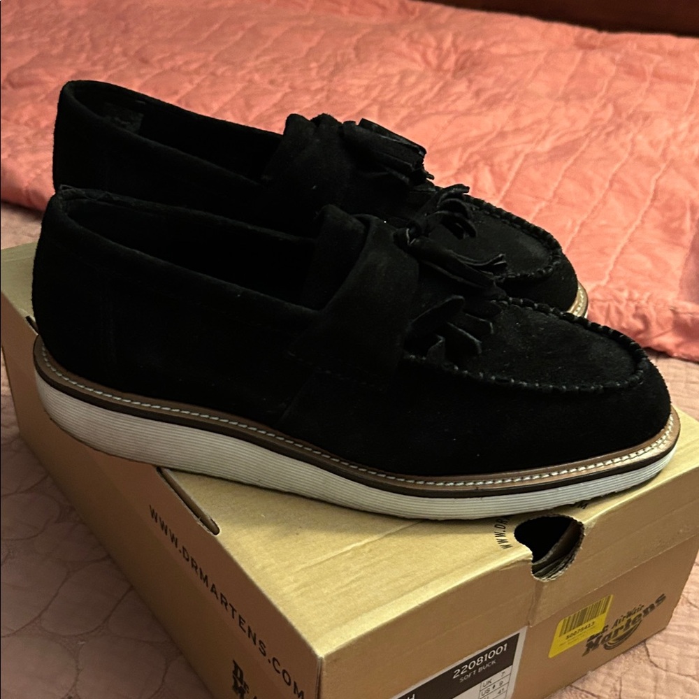 Dr. Martens Black Suede Loafers. Worn only once or twice